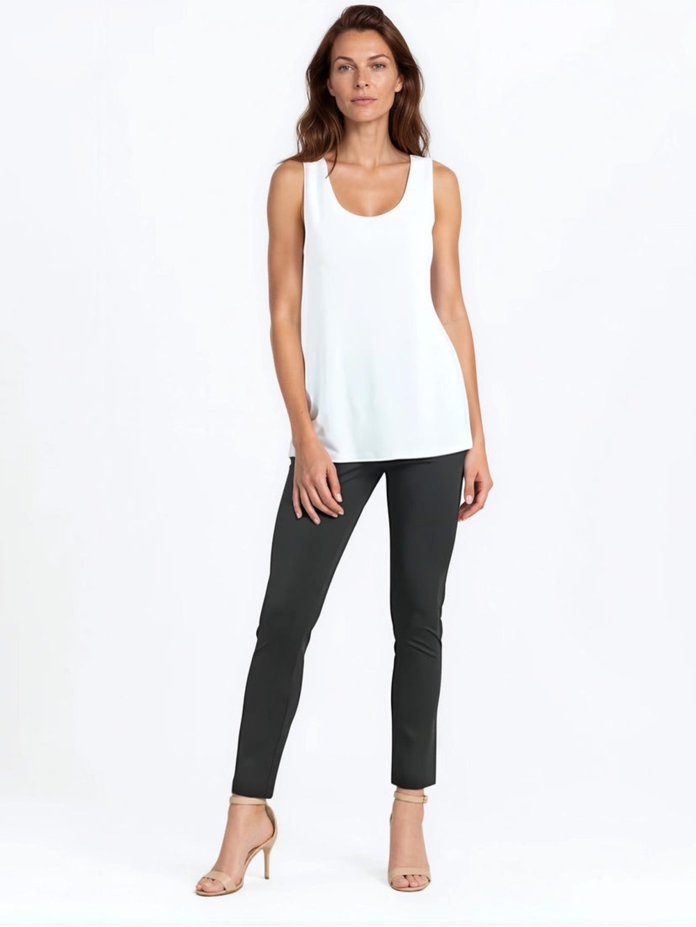 Clara Sun Woo White Scoop Neck Tank